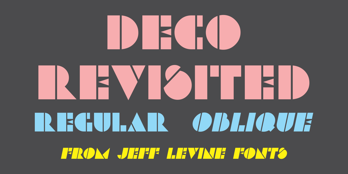 Пример шрифта Deco Revisited JNL #1